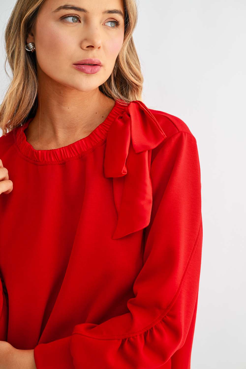 Karl Knit Bow-Tie Shoulder Top