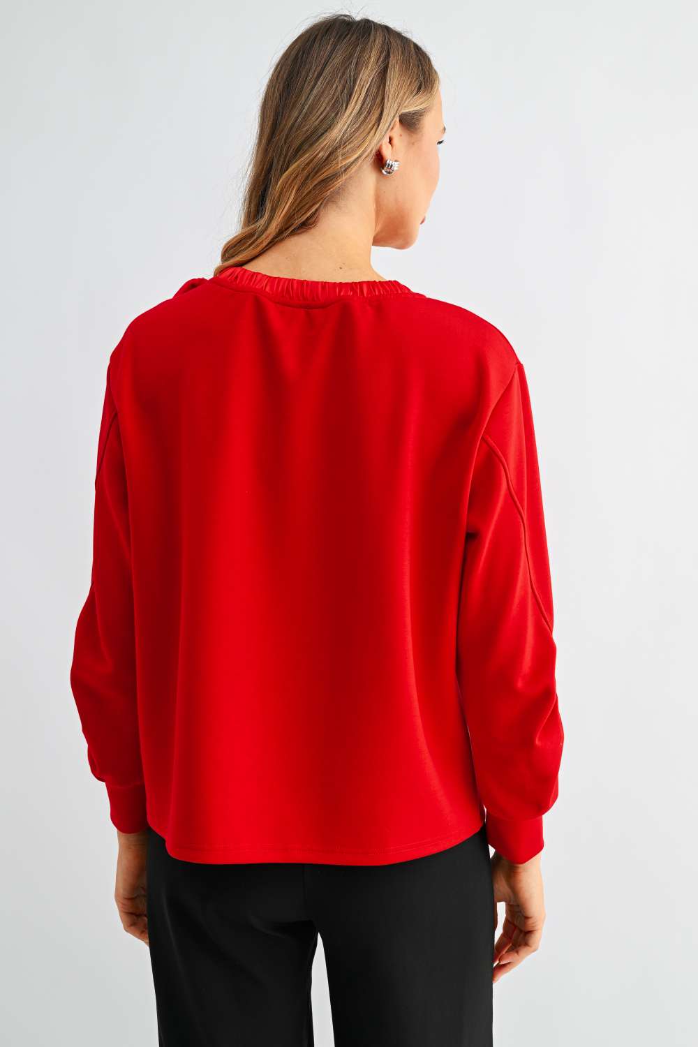 Karl Knit Bow-Tie Shoulder Top
