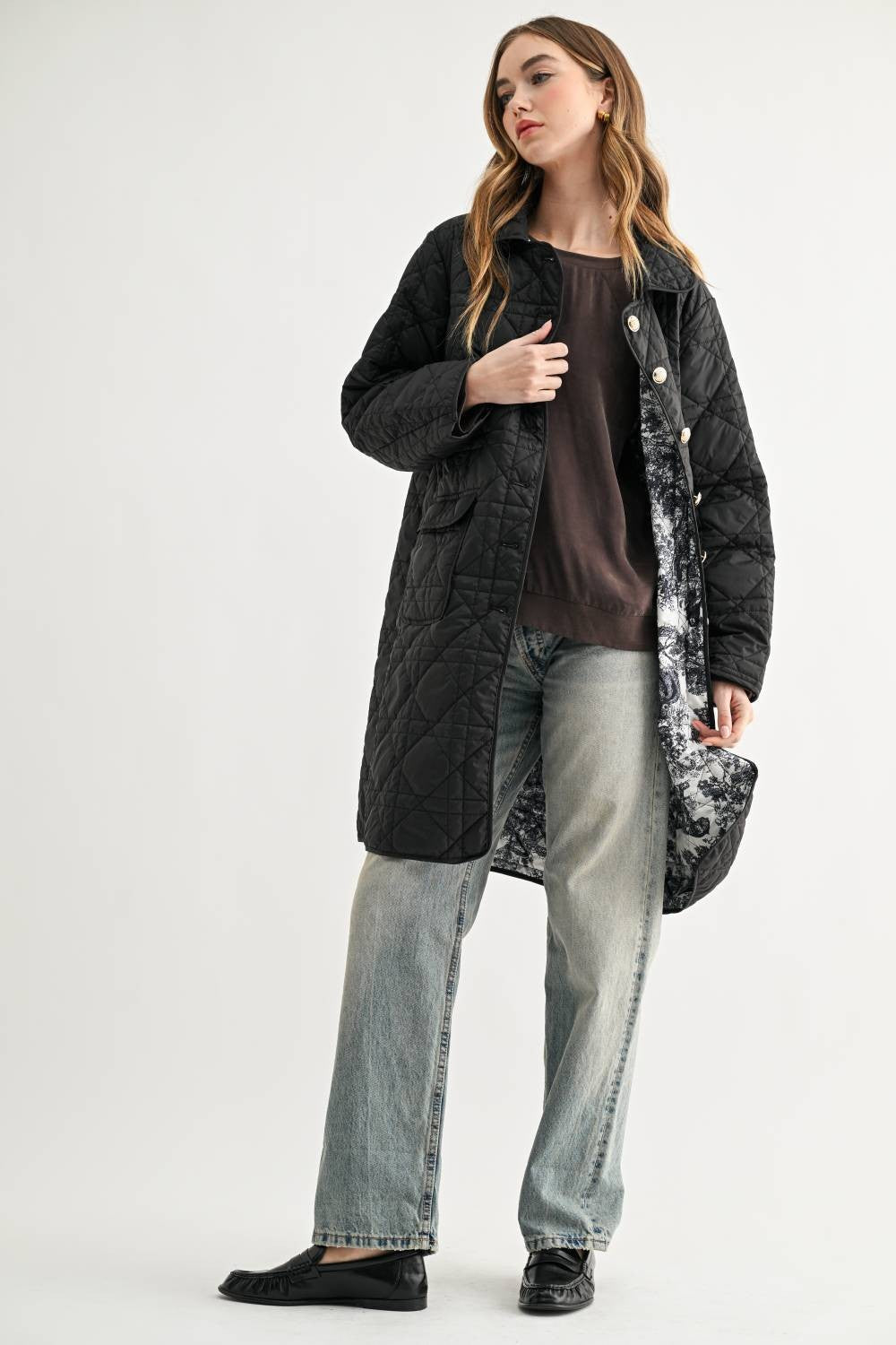 Joselyn Quilted Longline Puffer Jacket