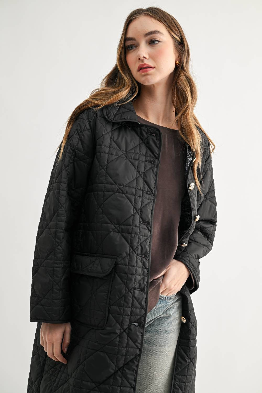 Joselyn Quilted Longline Puffer Jacket