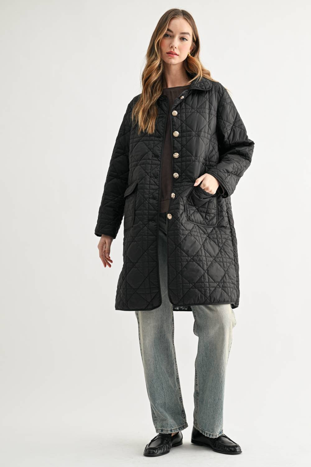 Joselyn Quilted Longline Puffer Jacket