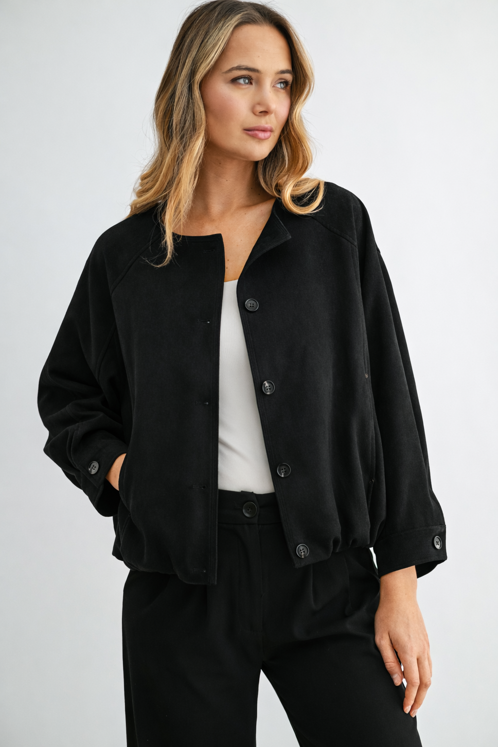 Adrian Stretch Suede Jacket