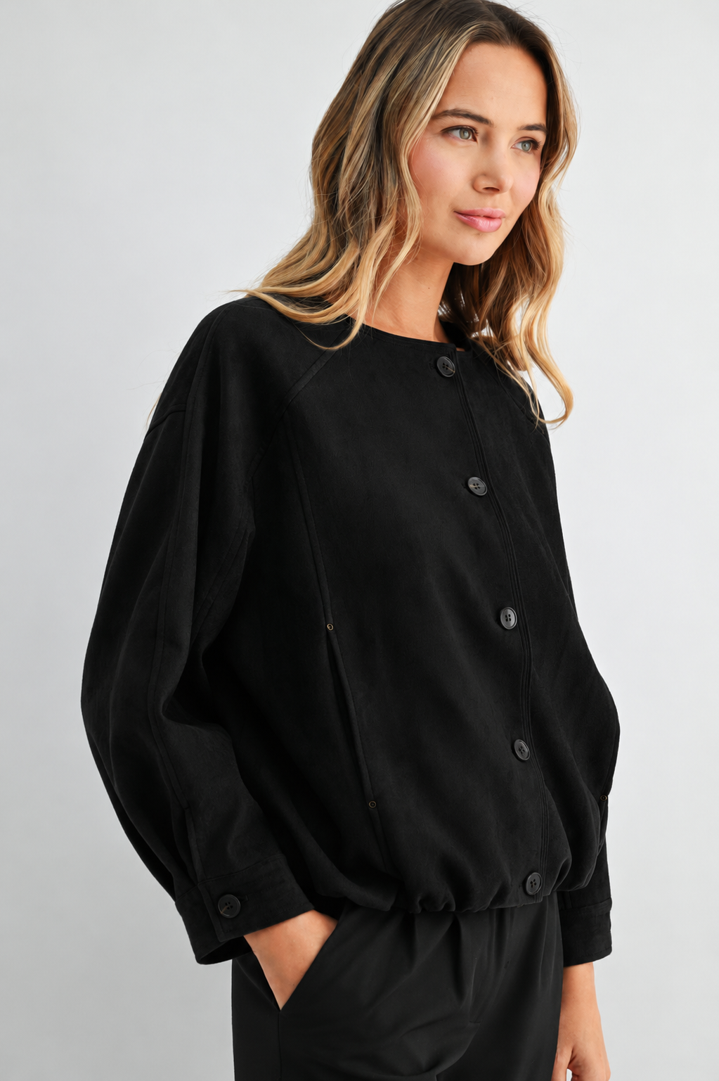 Adrian Stretch Suede Jacket