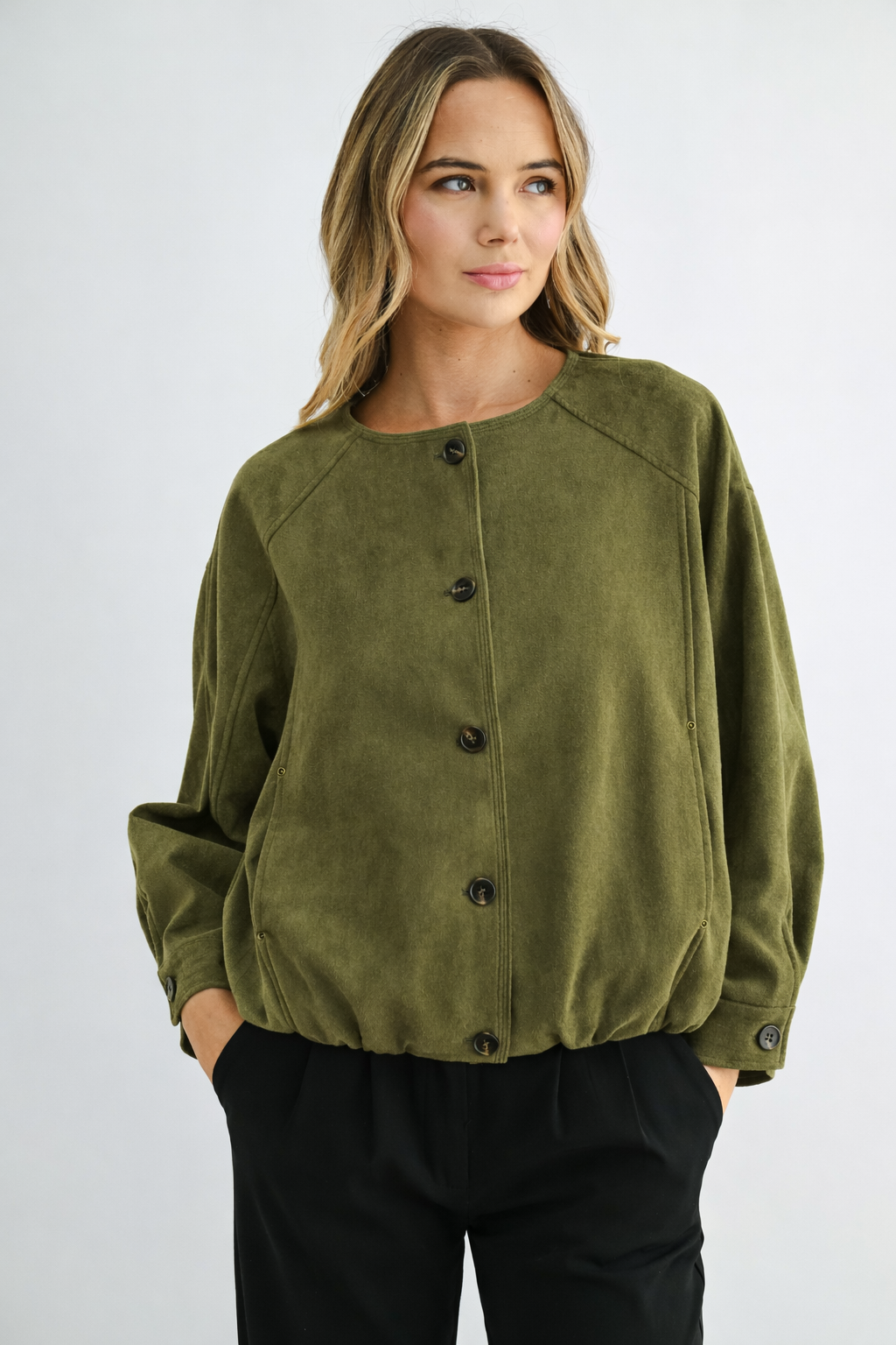 Adrian Stretch Suede Jacket