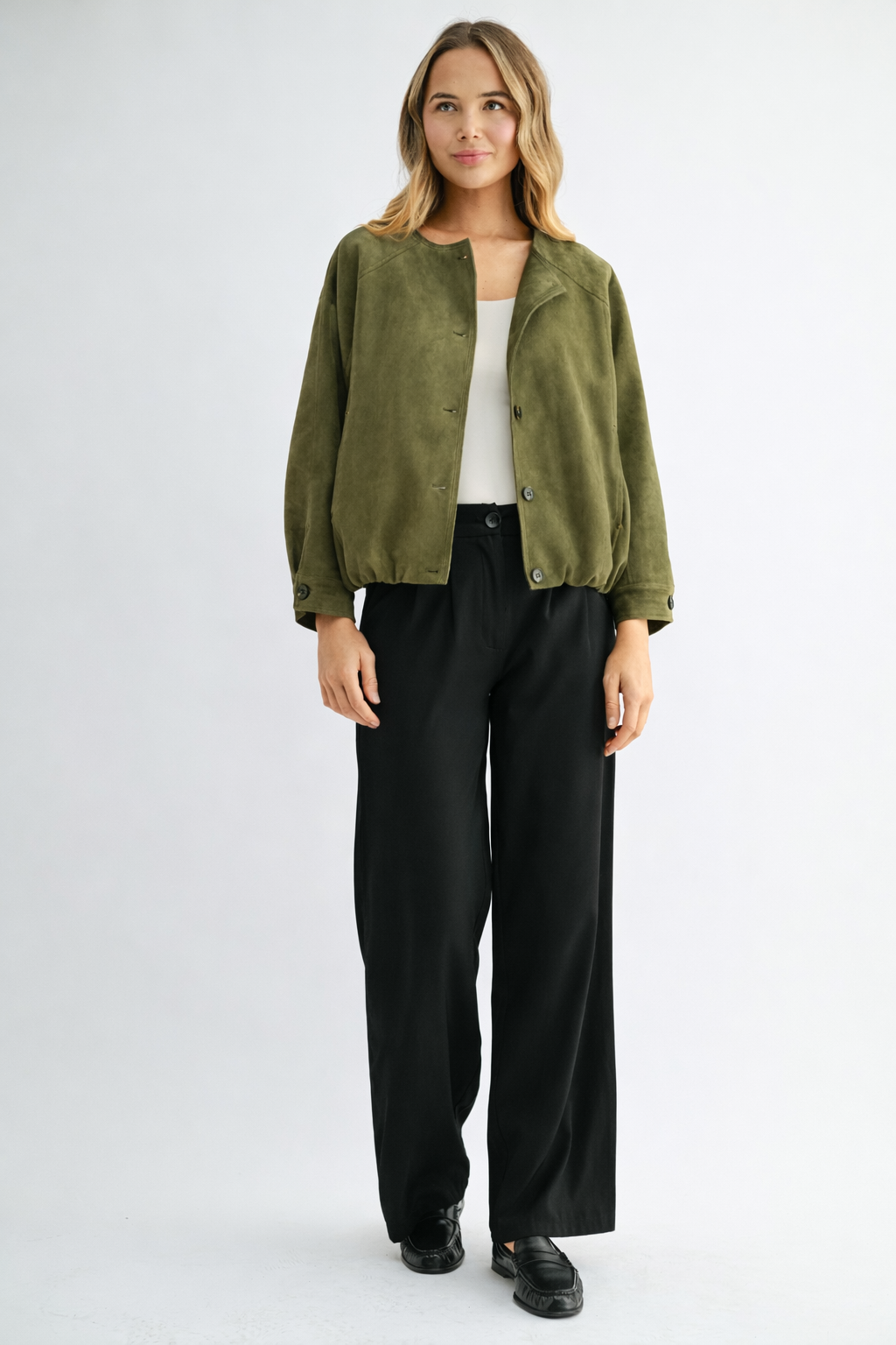 Adrian Stretch Suede Jacket