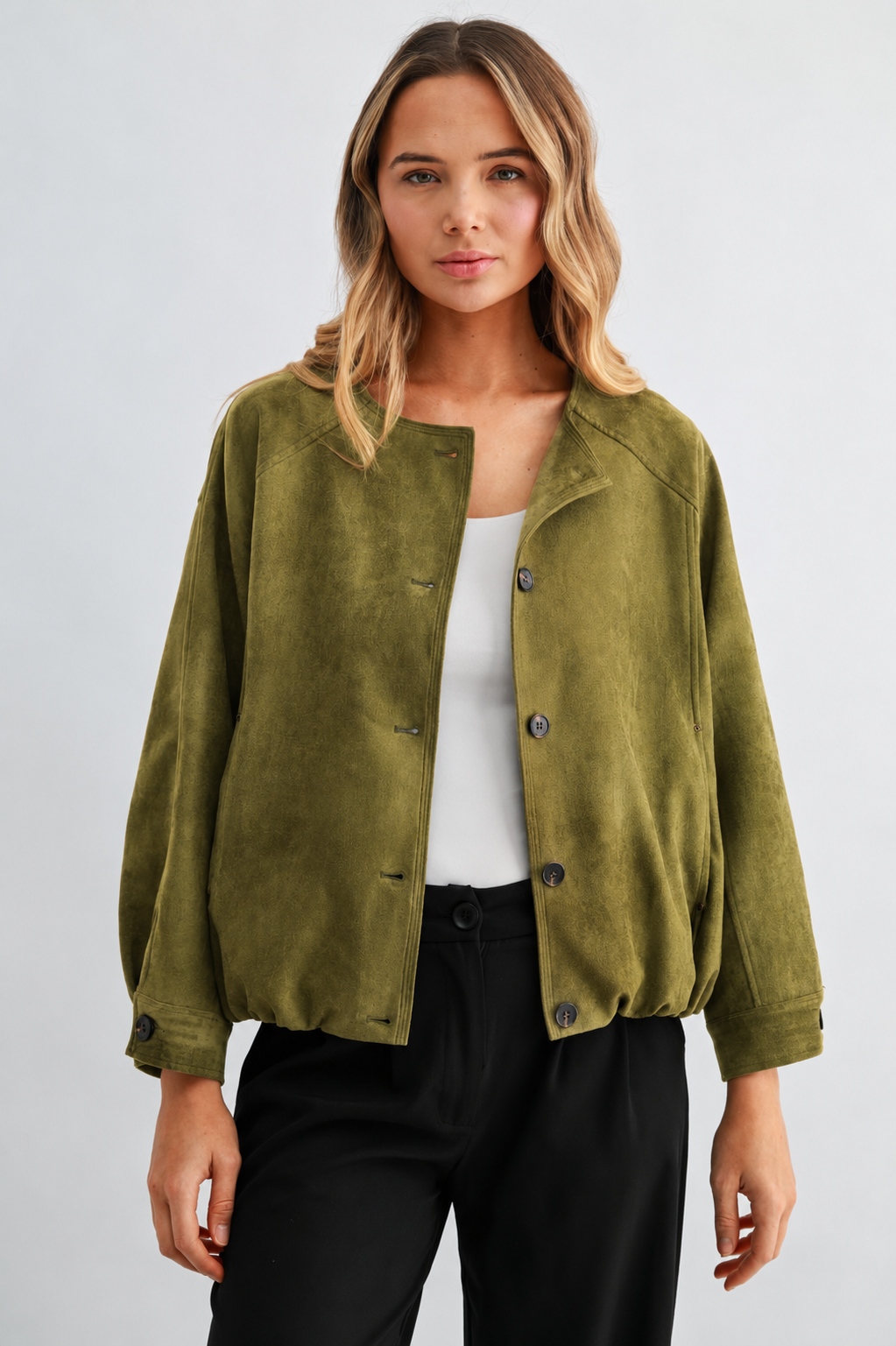 Adrian Stretch Suede Jacket