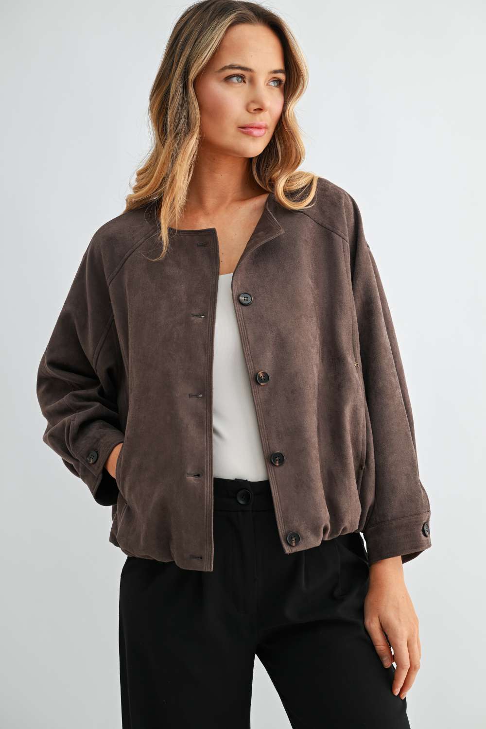 Adrian Stretch Suede Jacket