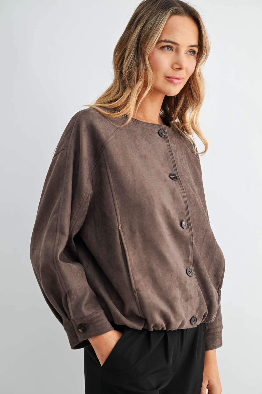 Adrian Stretch Suede Jacket