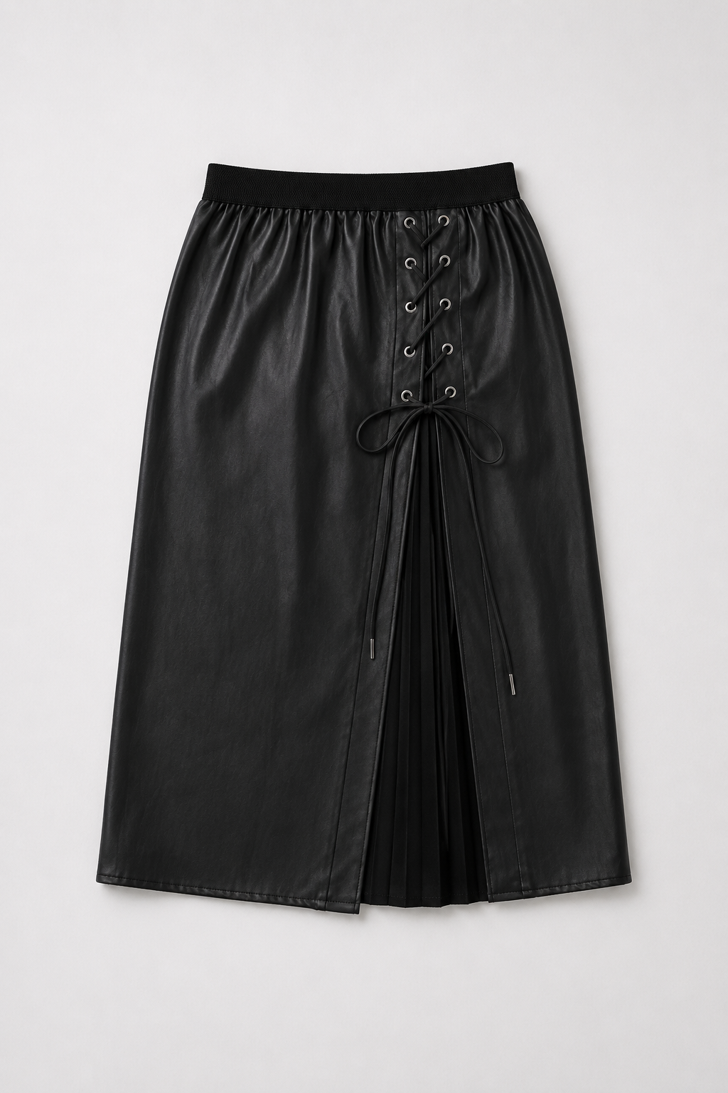 Sebastian Leather Pleated Skirt