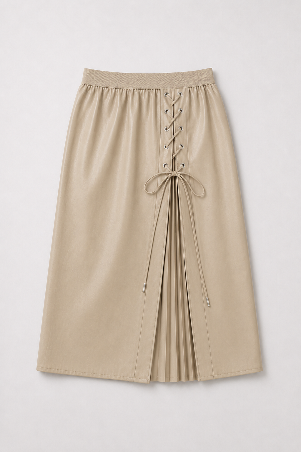 Sebastian Leather Pleated Skirt