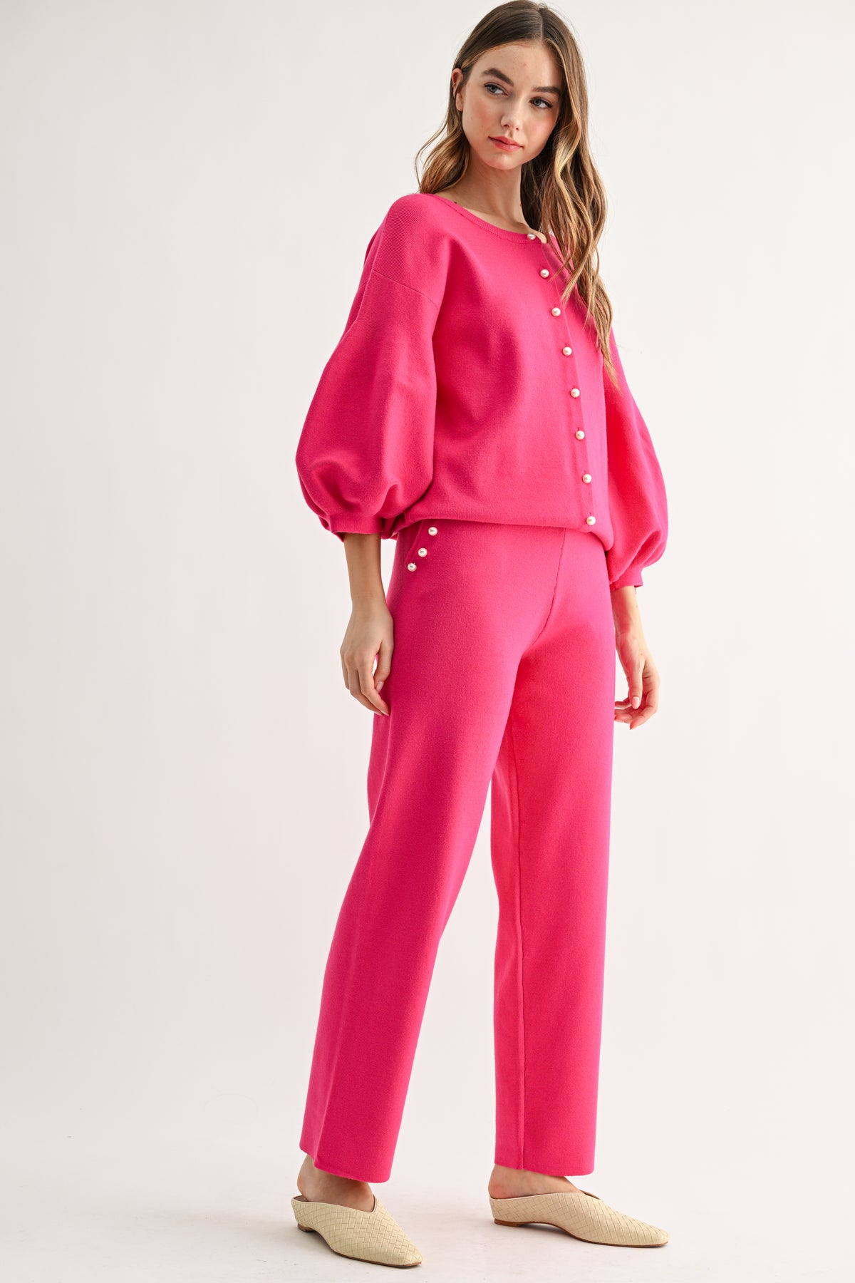 Sherwin Knitted Pant with Pearls
