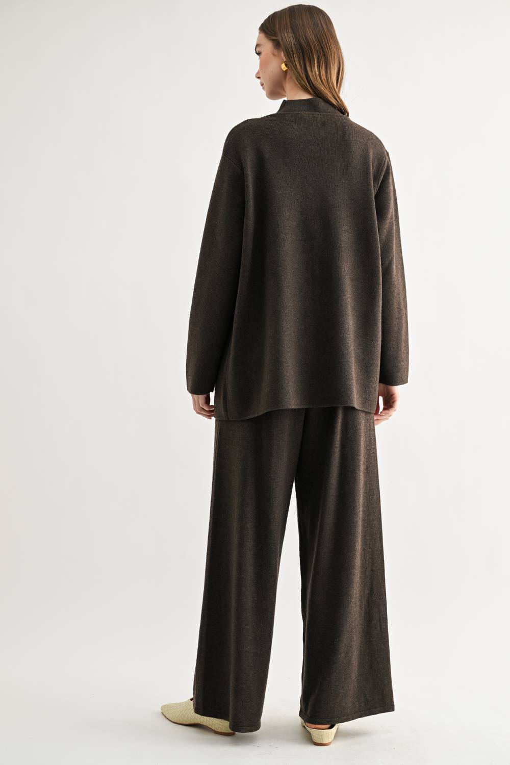 Sabina Oversized Open-Front Knit Cardigan