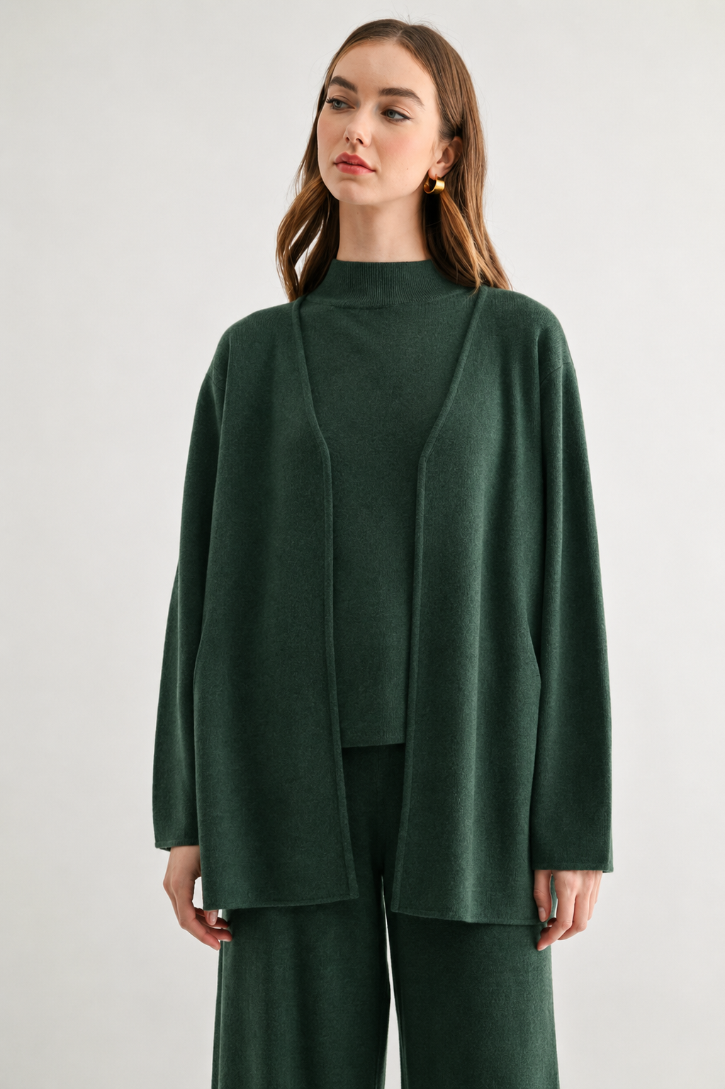 Sabina Oversized Open-Front Knit Cardigan