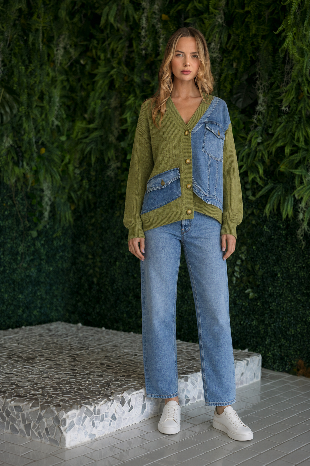 Dana Knit Denim Cardigan