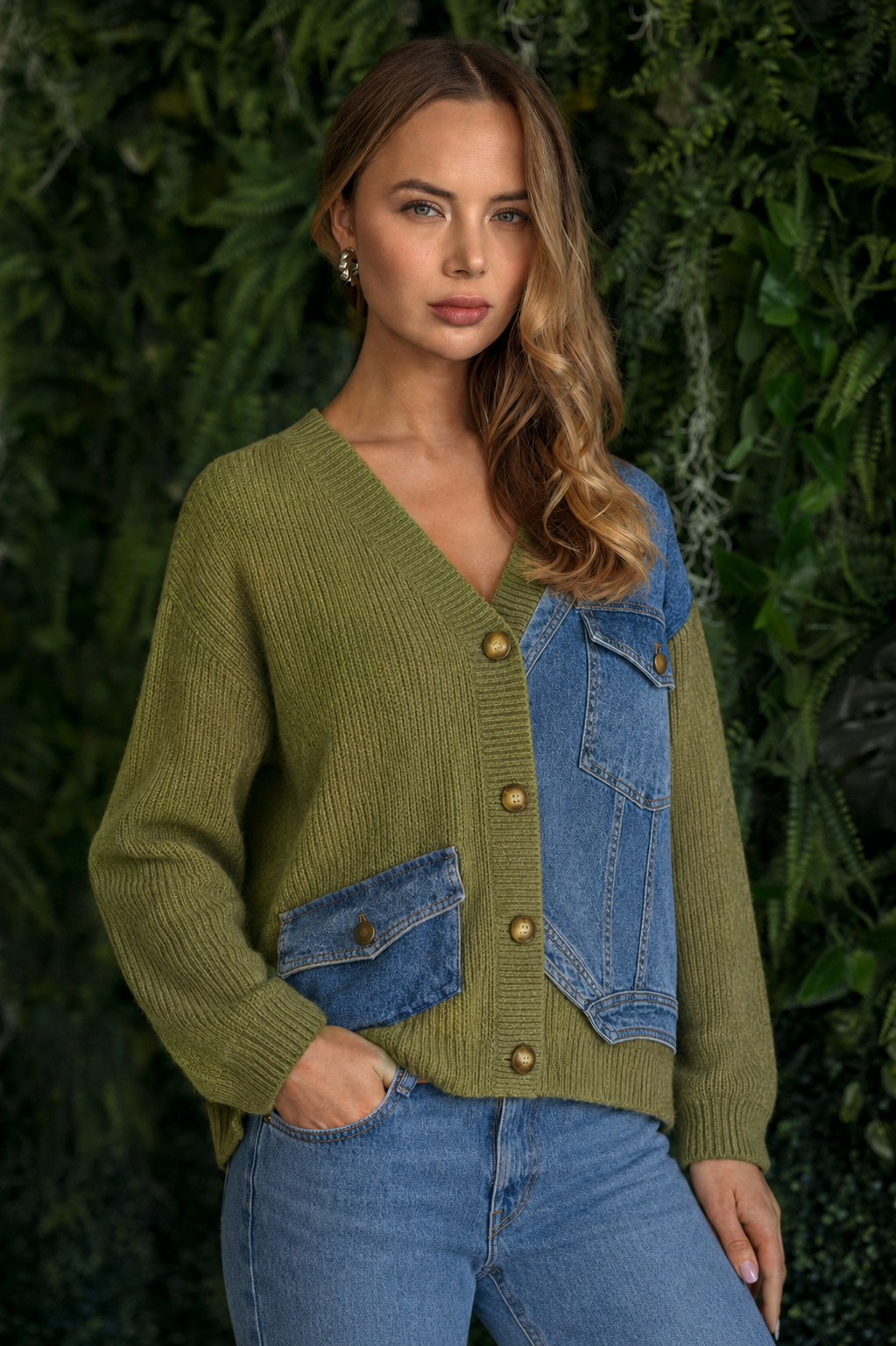 Dana Knit Denim Cardigan