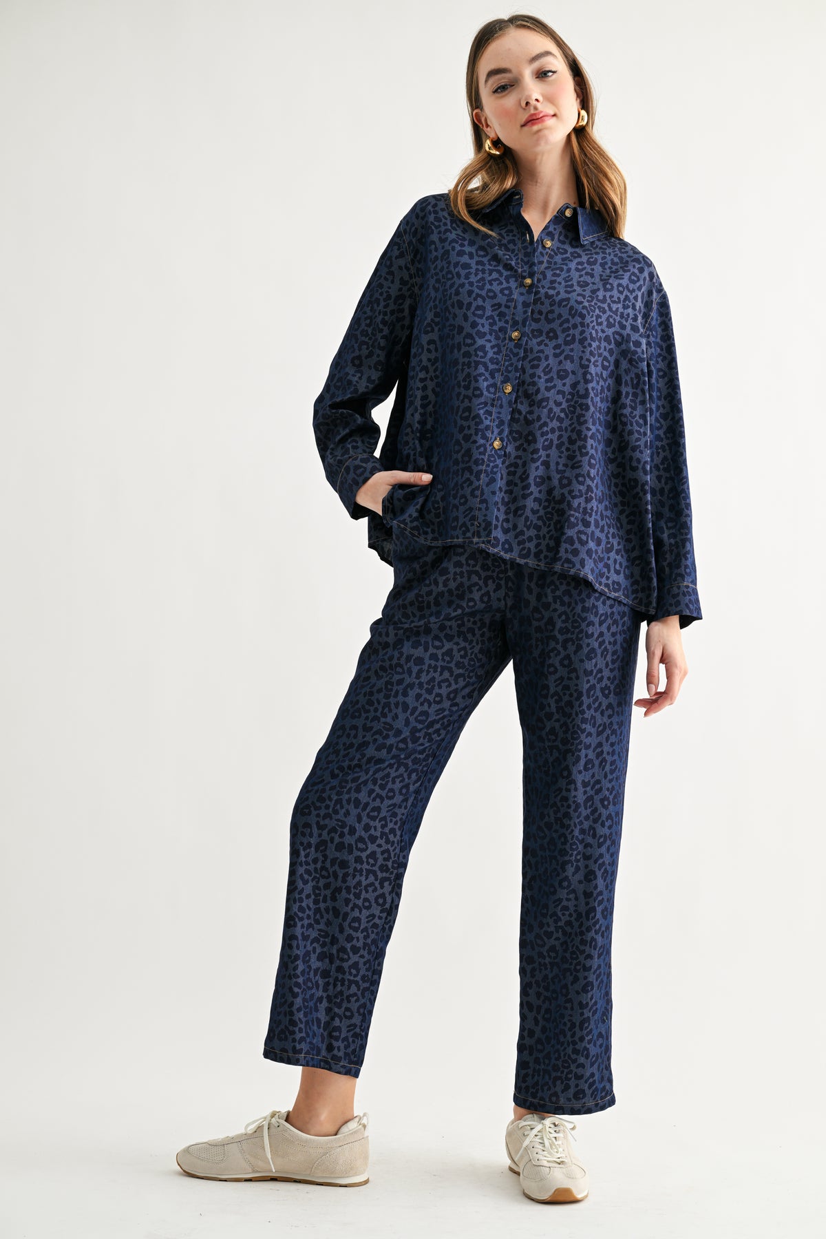Cairo Woven Animal Print Pant