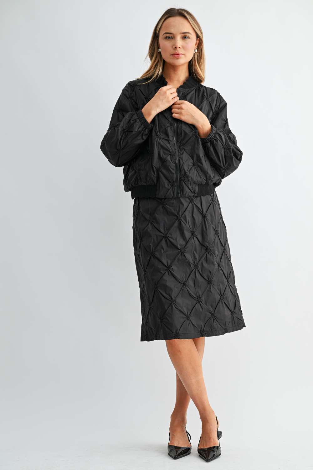 Jovie Quilted Parachute Bomber Jacket
