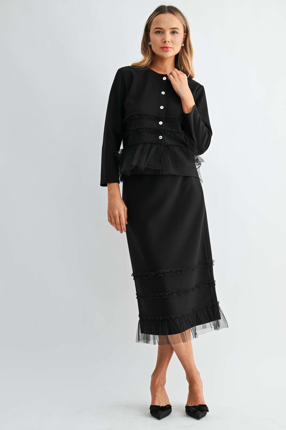 Kimora Knit Ruffle Skirt