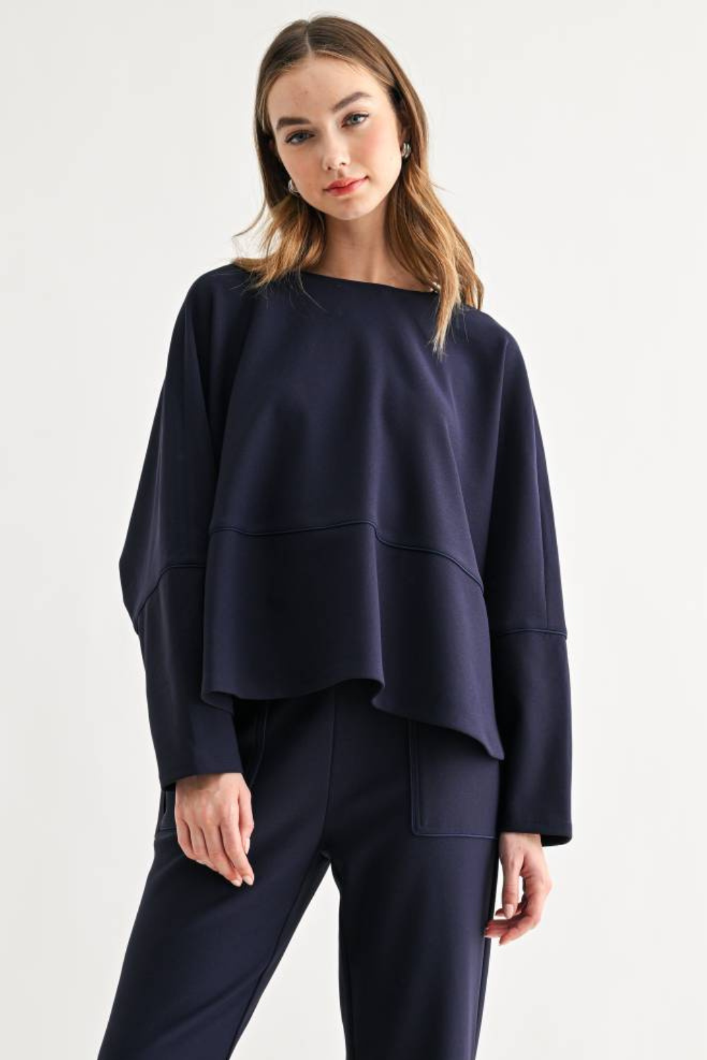 Krista Knit Matte Crepe Knit Top