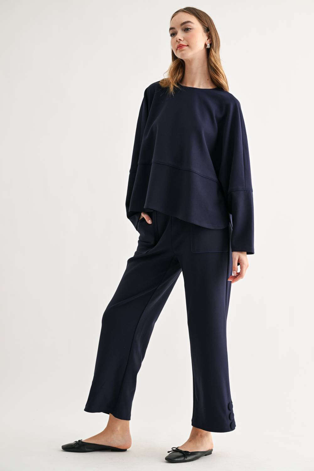 Krista Knit Matte Crepe Knit Top