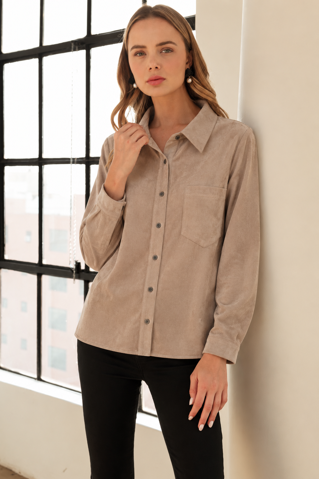 Azalea Stretch Suede Top