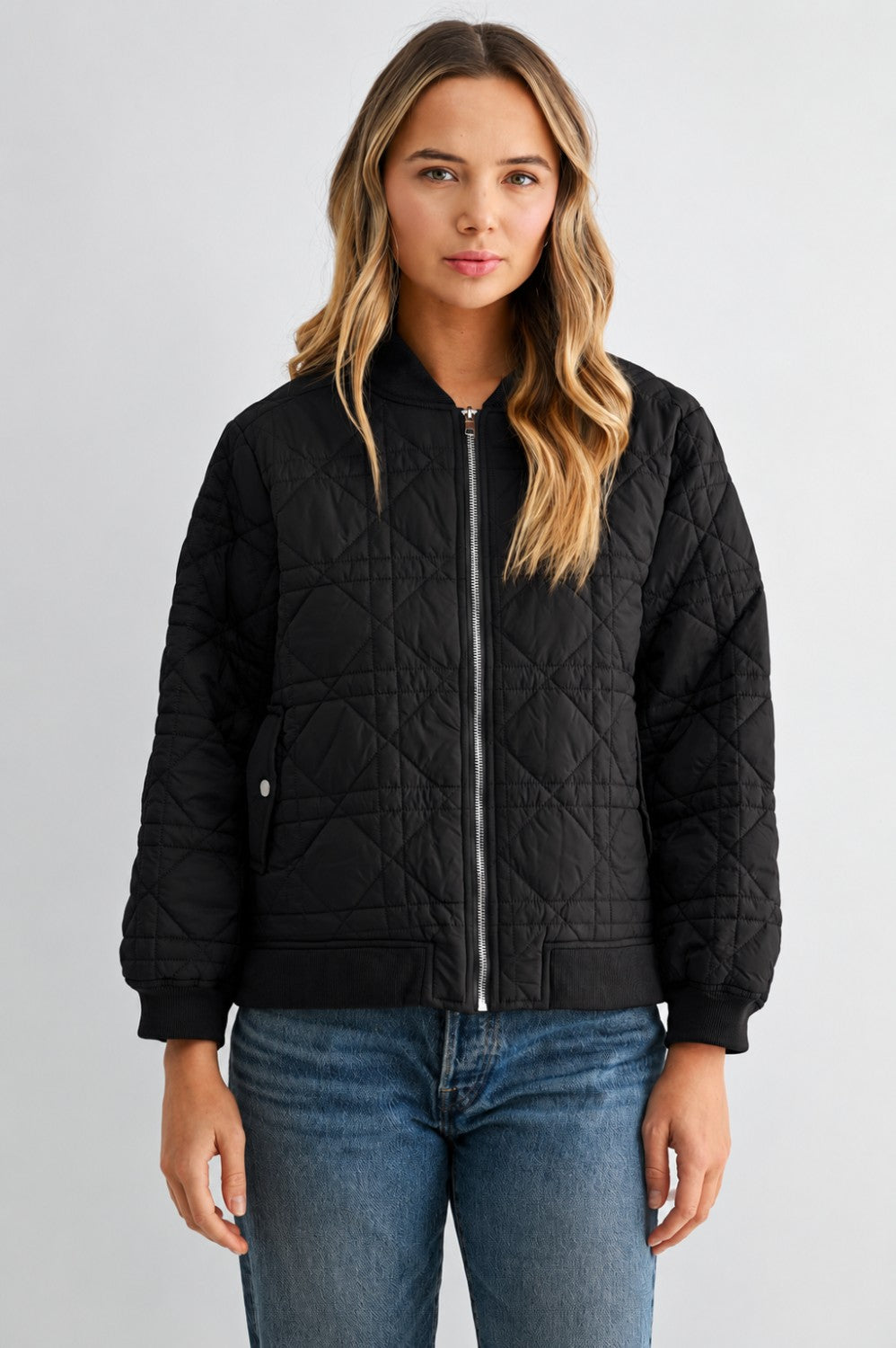 Janessa Quilted Bomber Jacket