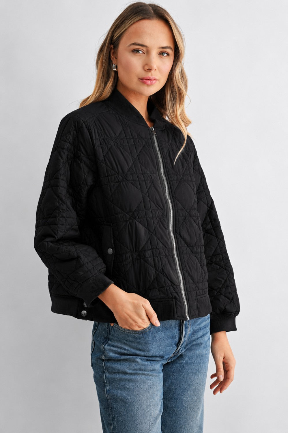 Janessa Quilted Bomber Jacket