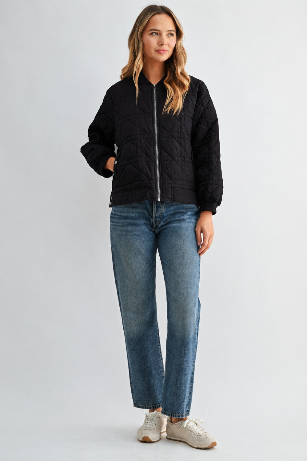 Janessa Quilted Bomber Jacket
