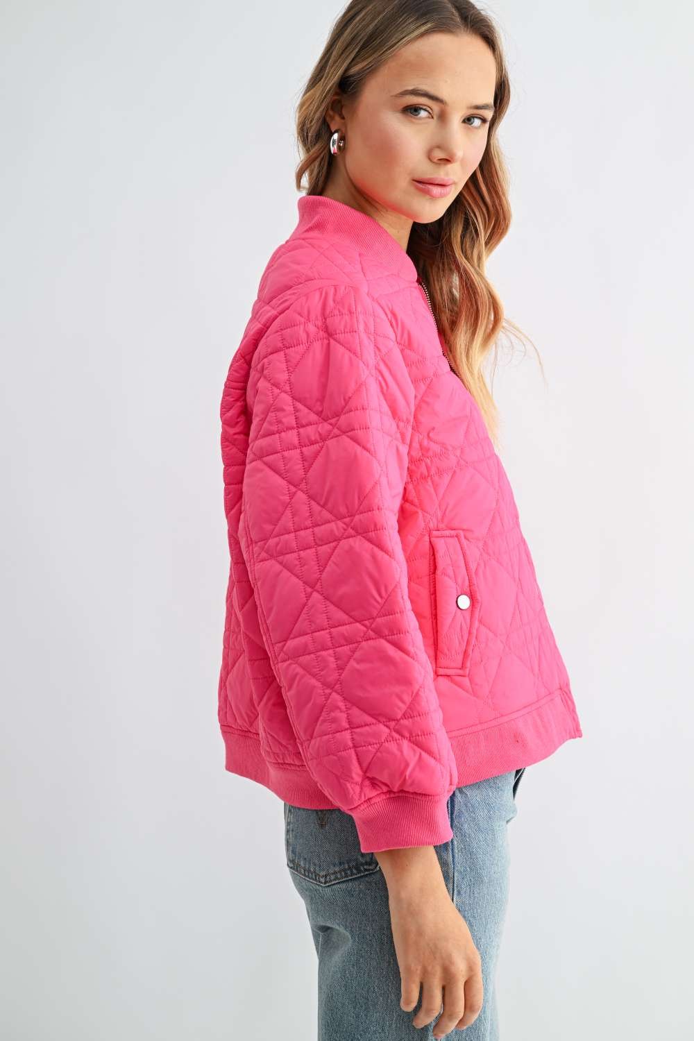 Janessa Quilted Bomber Jacket