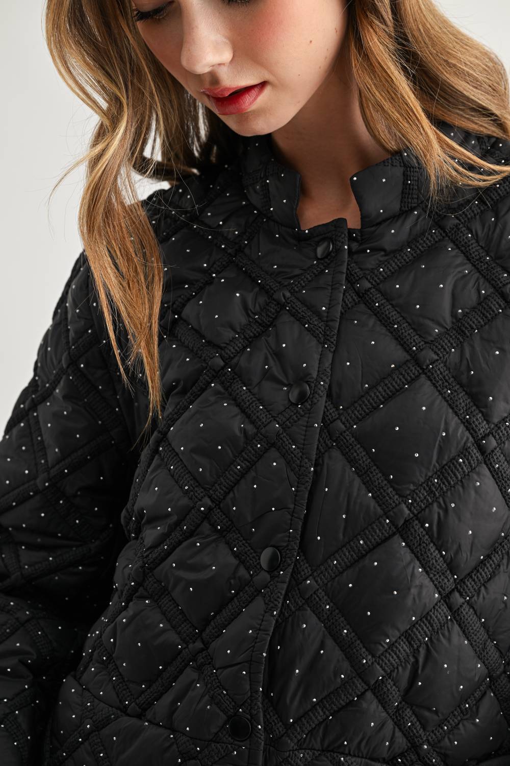 Jessalynn Rhinestone Quilted Jacket
