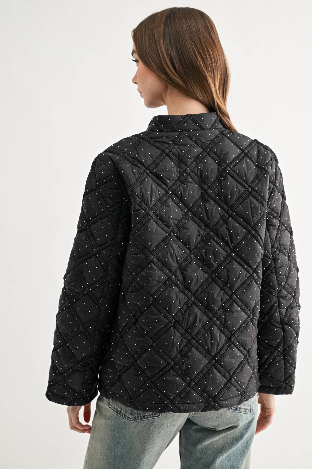 Jessalynn Rhinestone Quilted Jacket