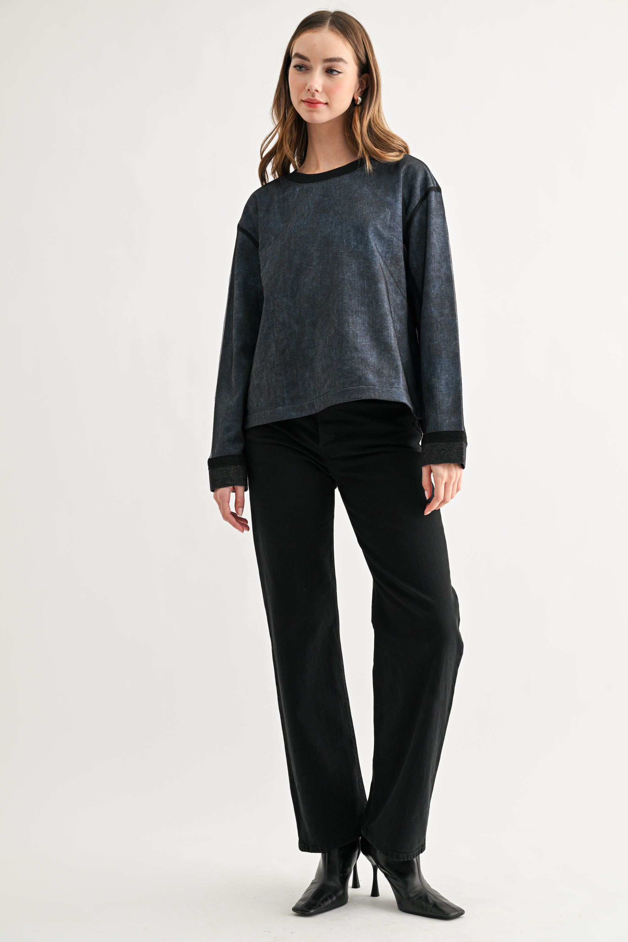 Kalila Mix Media Mesh Top