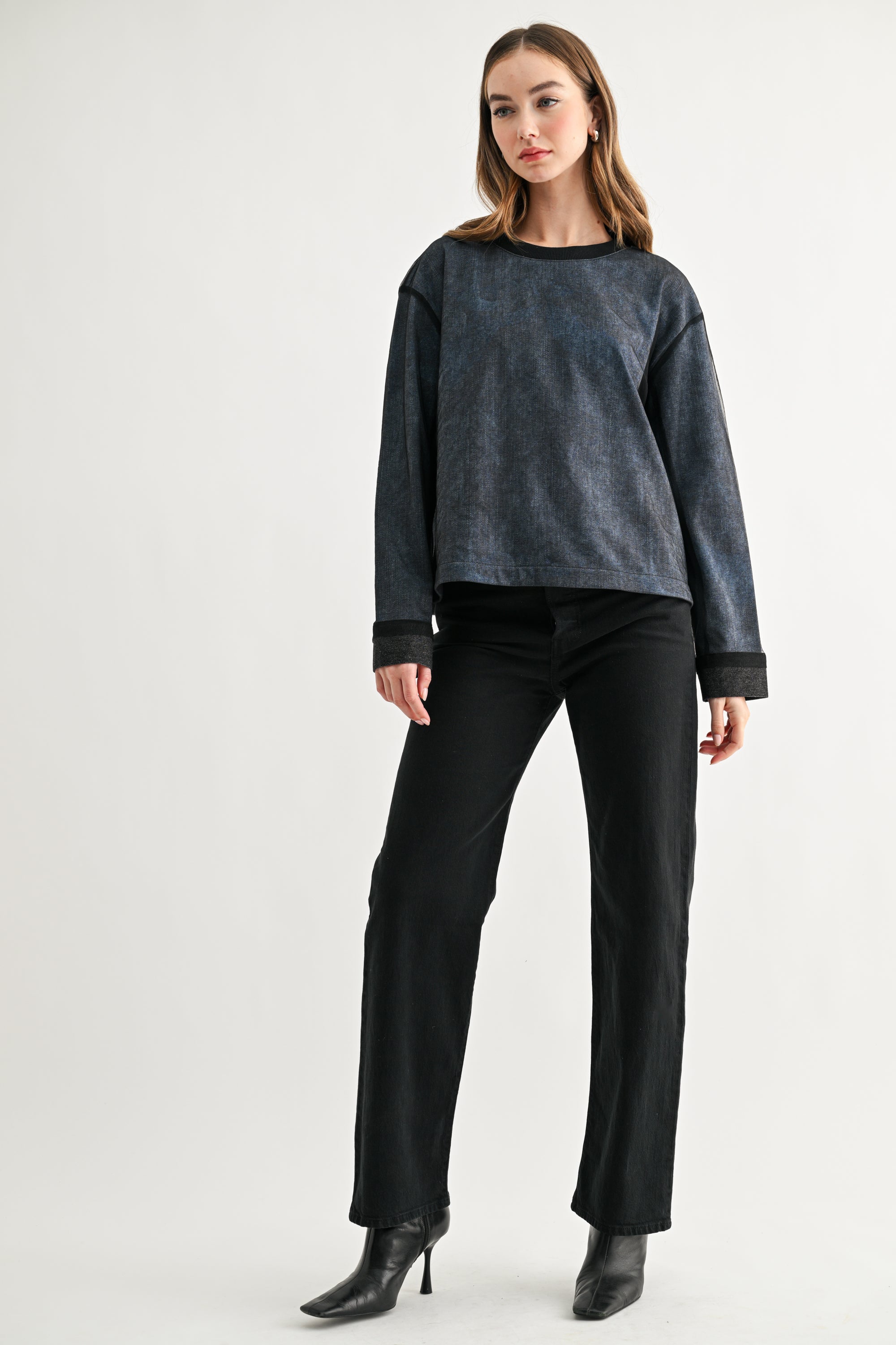 Kalila Mix Media Mesh Top
