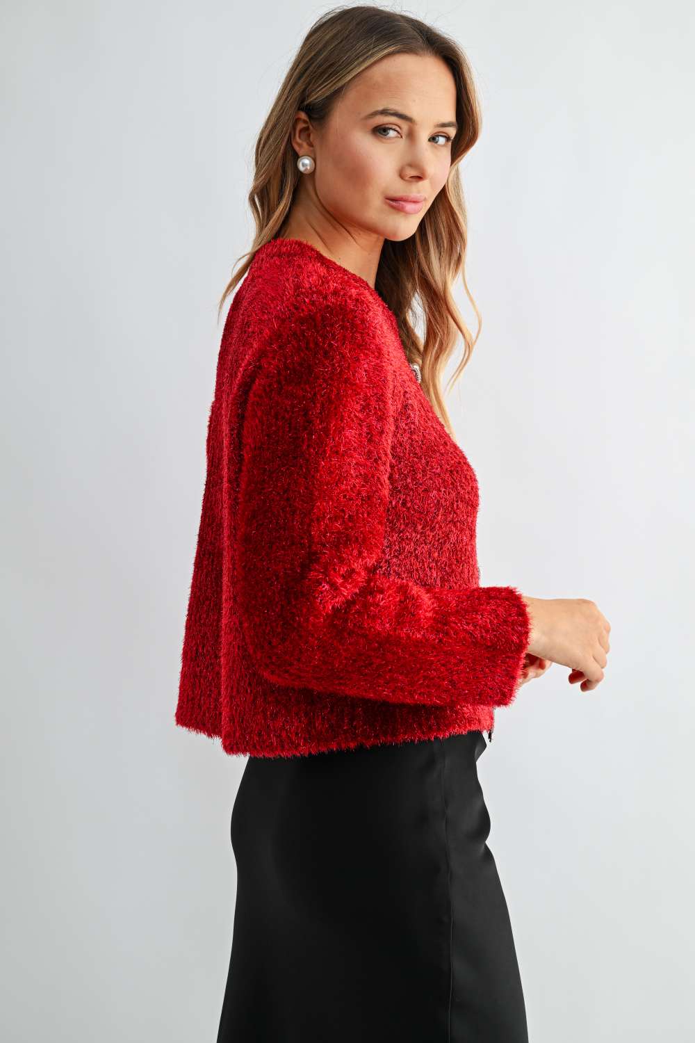 Stephanie Ribbon Bow Knit Cardigan