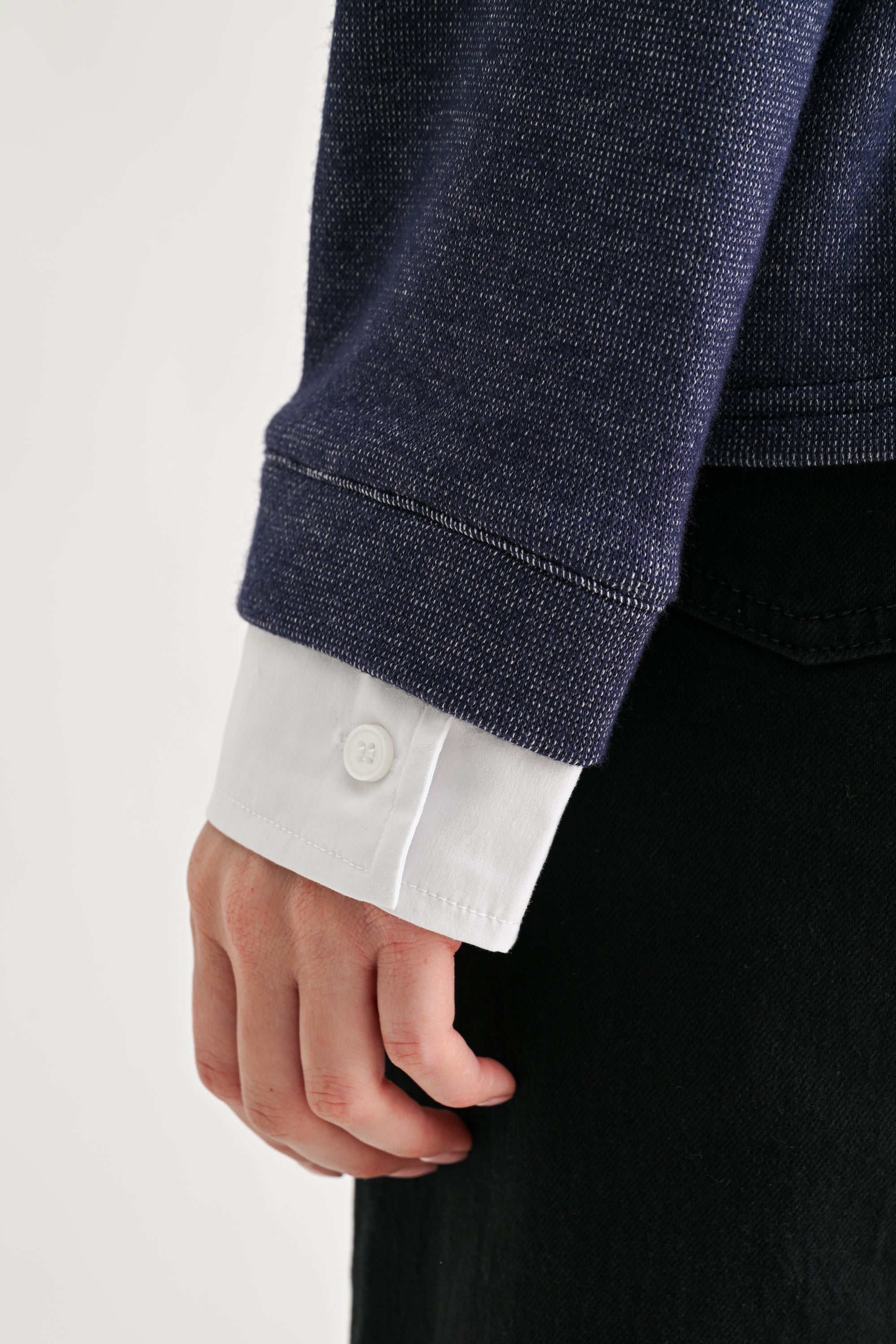 Kevin Layered Knit Collared Sweater Top