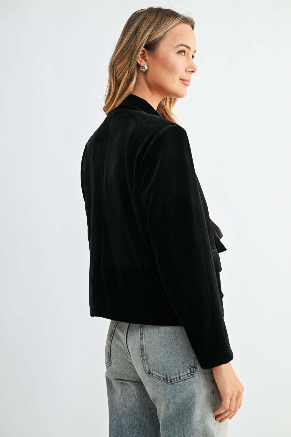 Jessamine Velvet Ribbon Bow Jacket