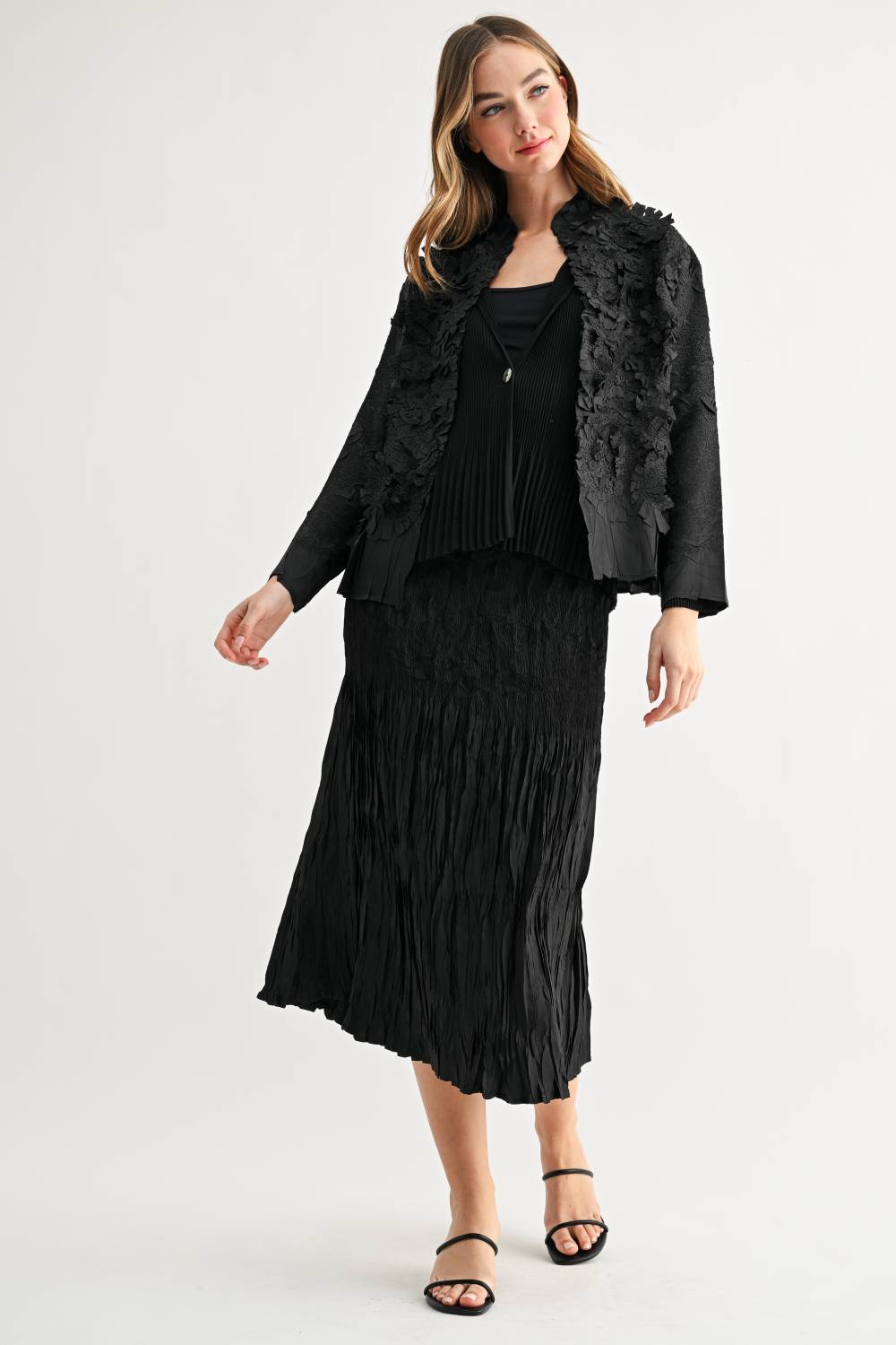 Connor Crinkle Pleated with Smocking Skirt