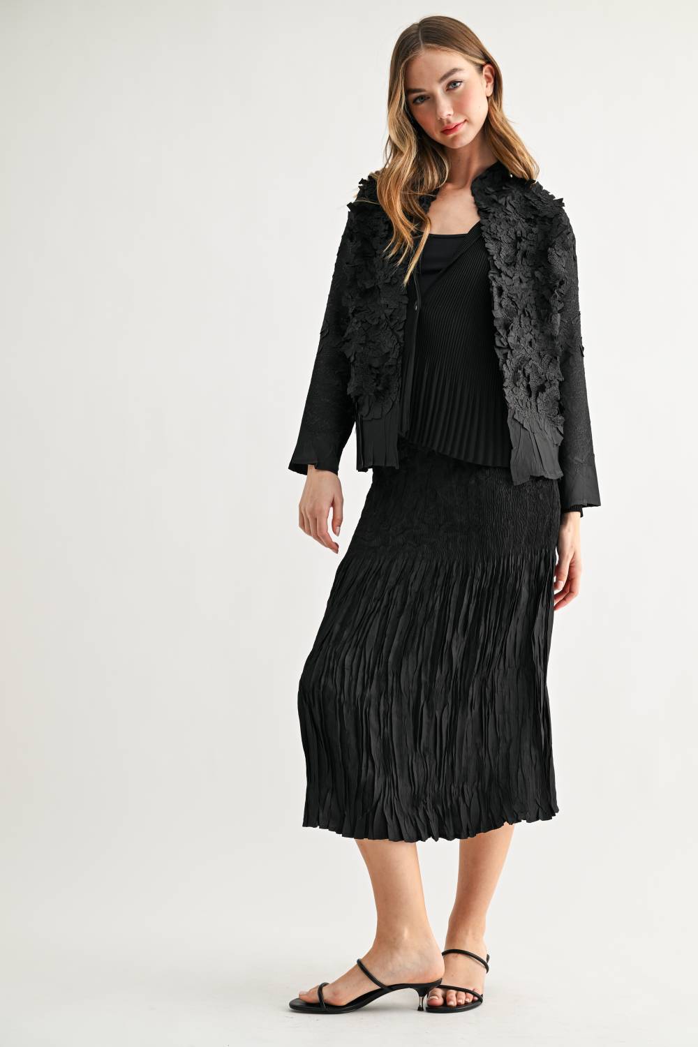 Connor Crinkle Pleated with Smocking Skirt