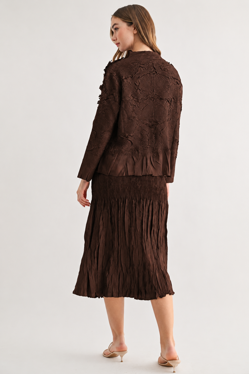 Carter Floral Textured Applique Cardigan
