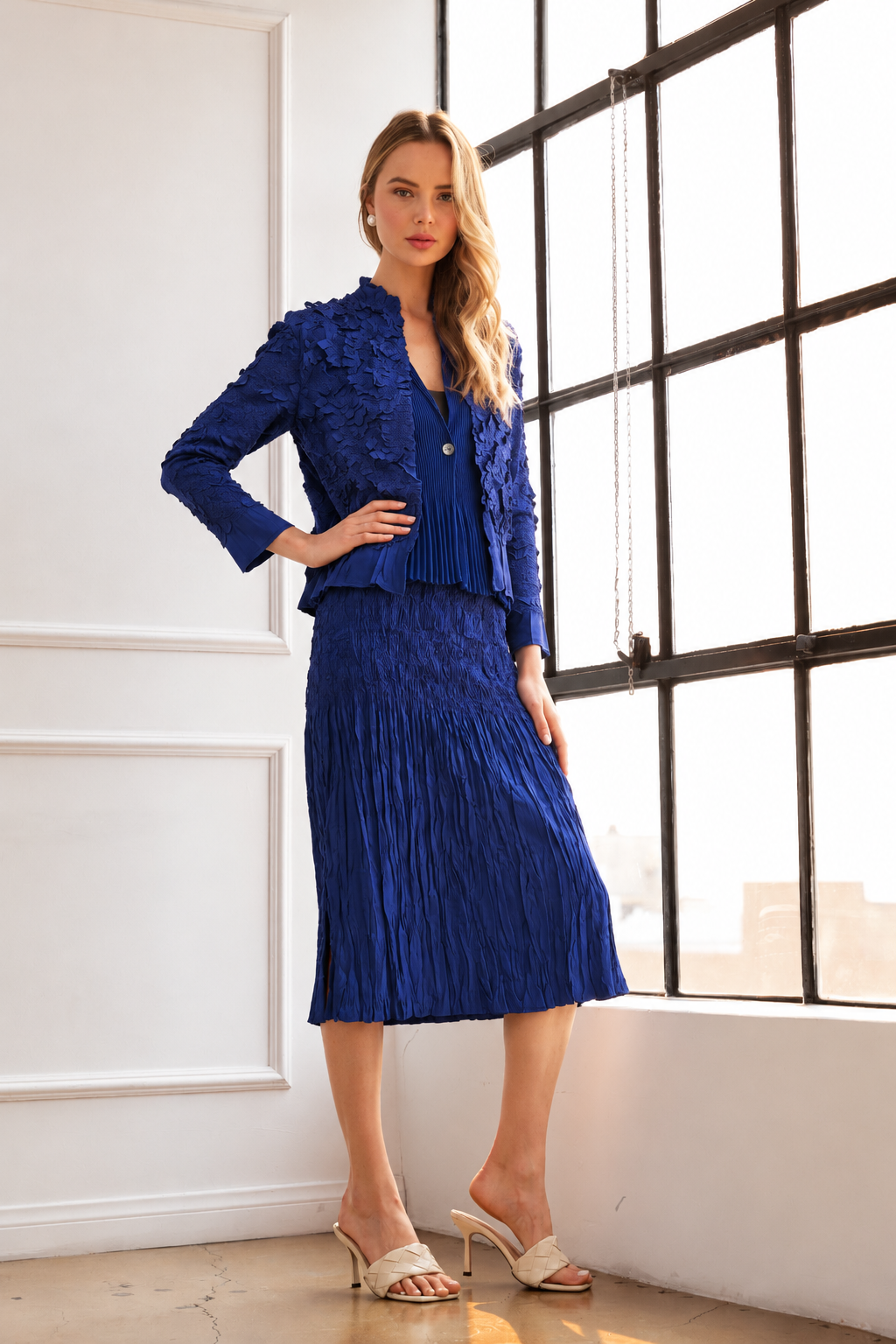 Connor Crinkle Pleated with Smocking Skirt