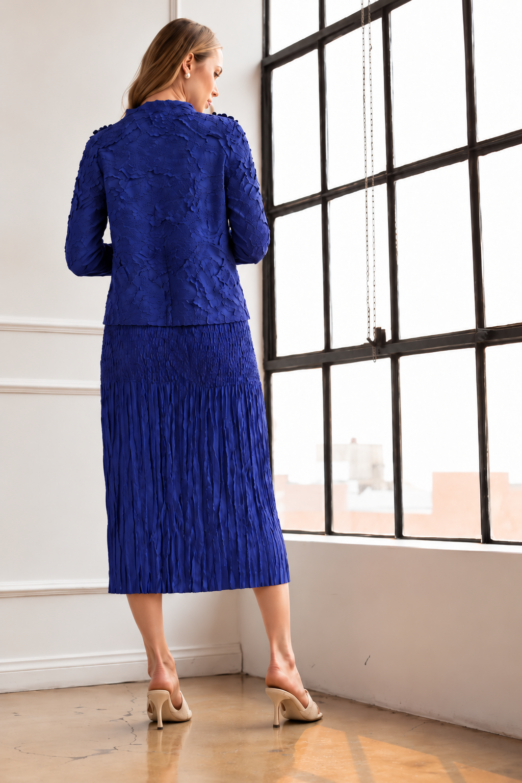 Connor Crinkle Pleated with Smocking Skirt