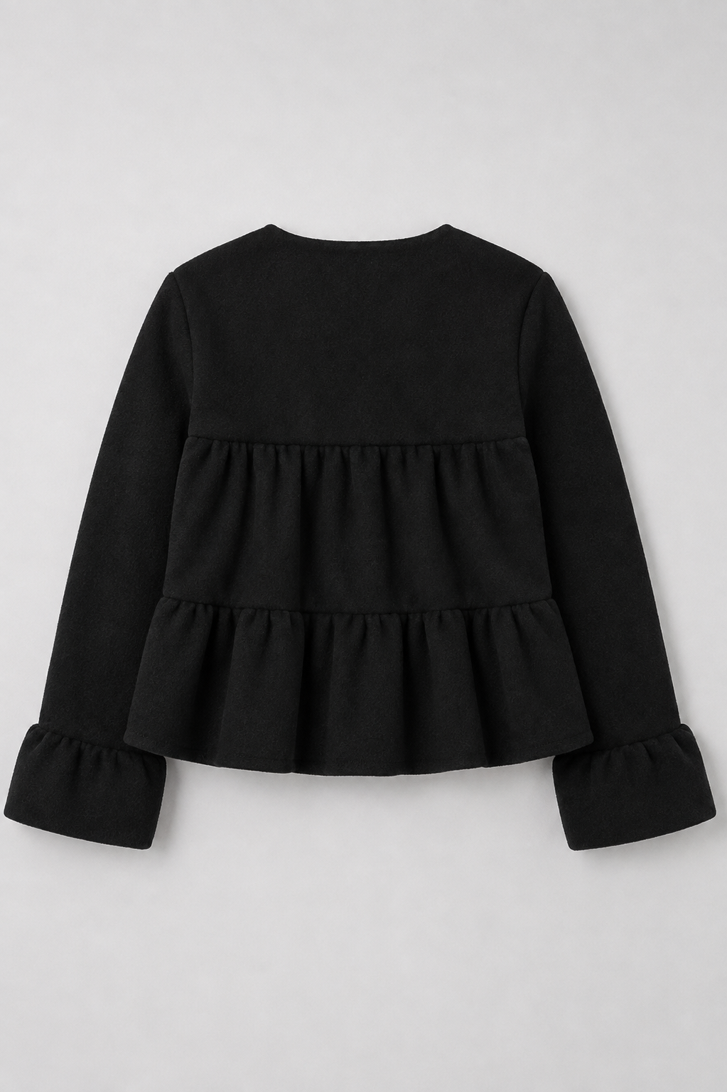 James Peplum Puffer Jacket with Jewel Embellishment