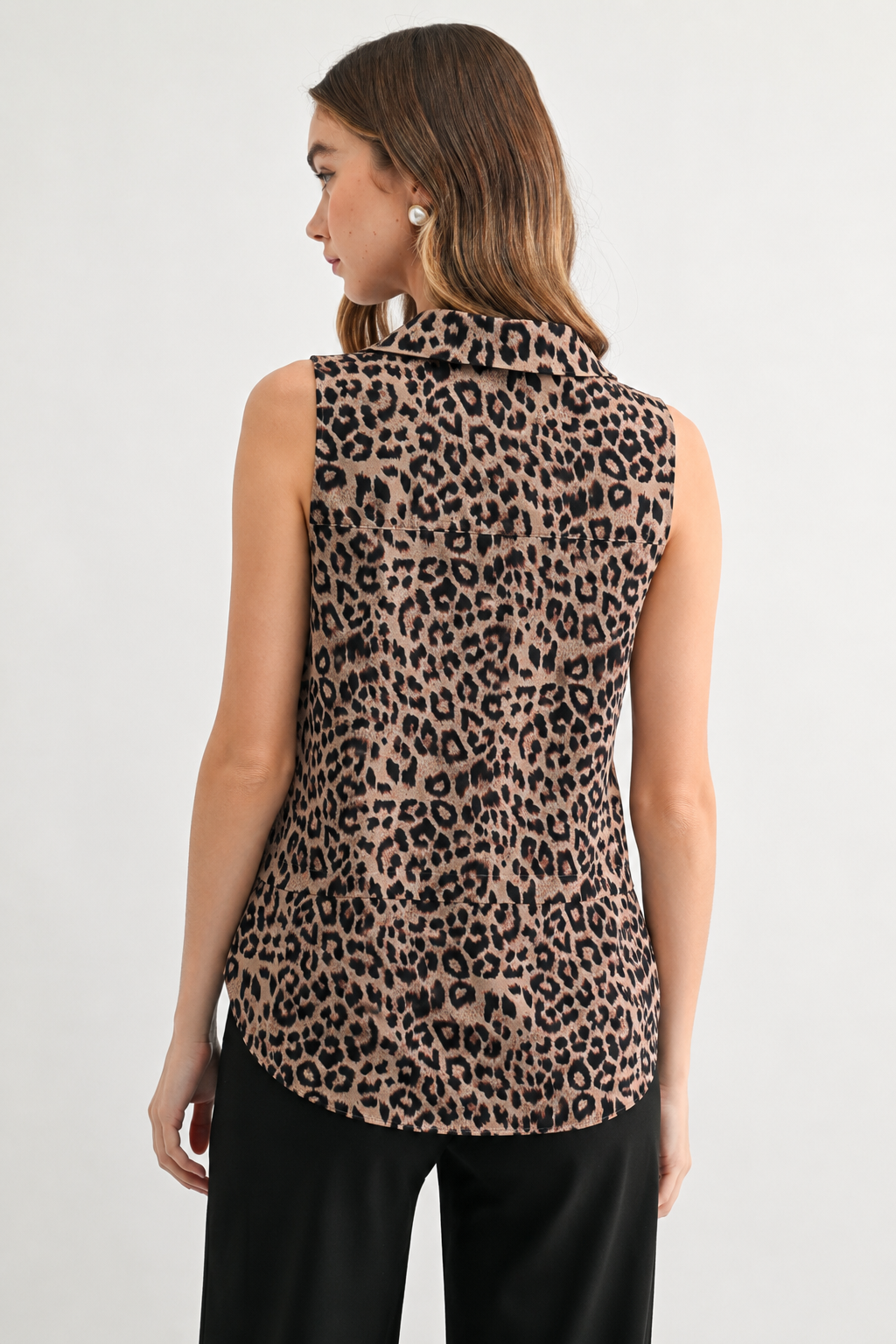 Caroline Sleeveless Collar Top