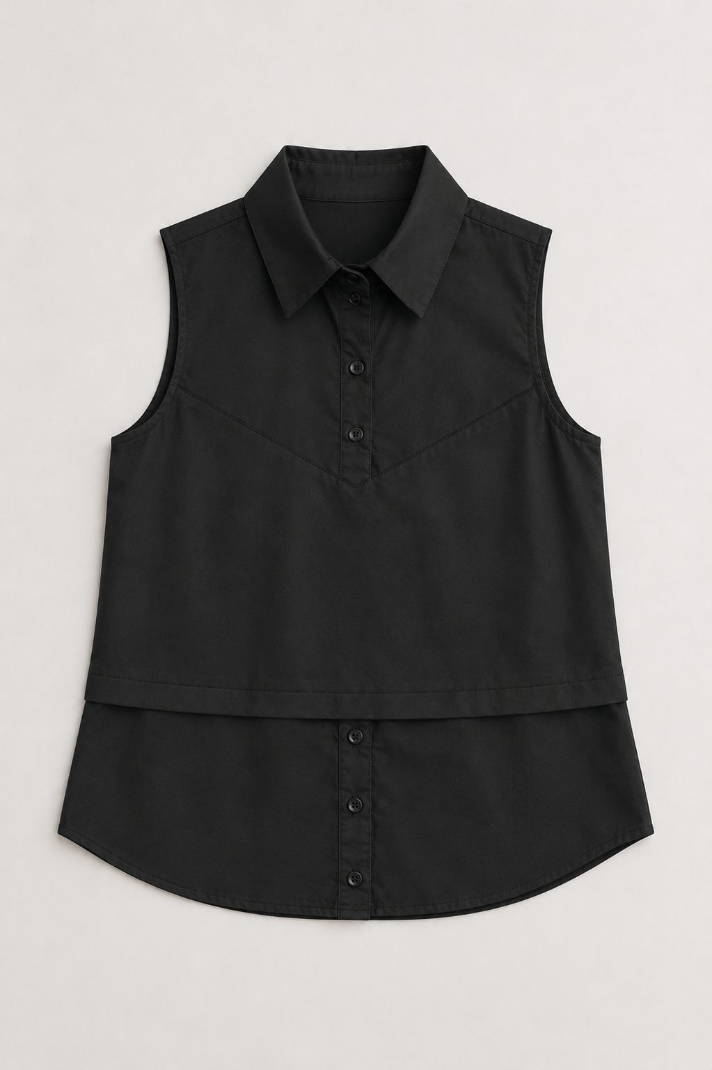 Caroline Sleeveless Collar Top