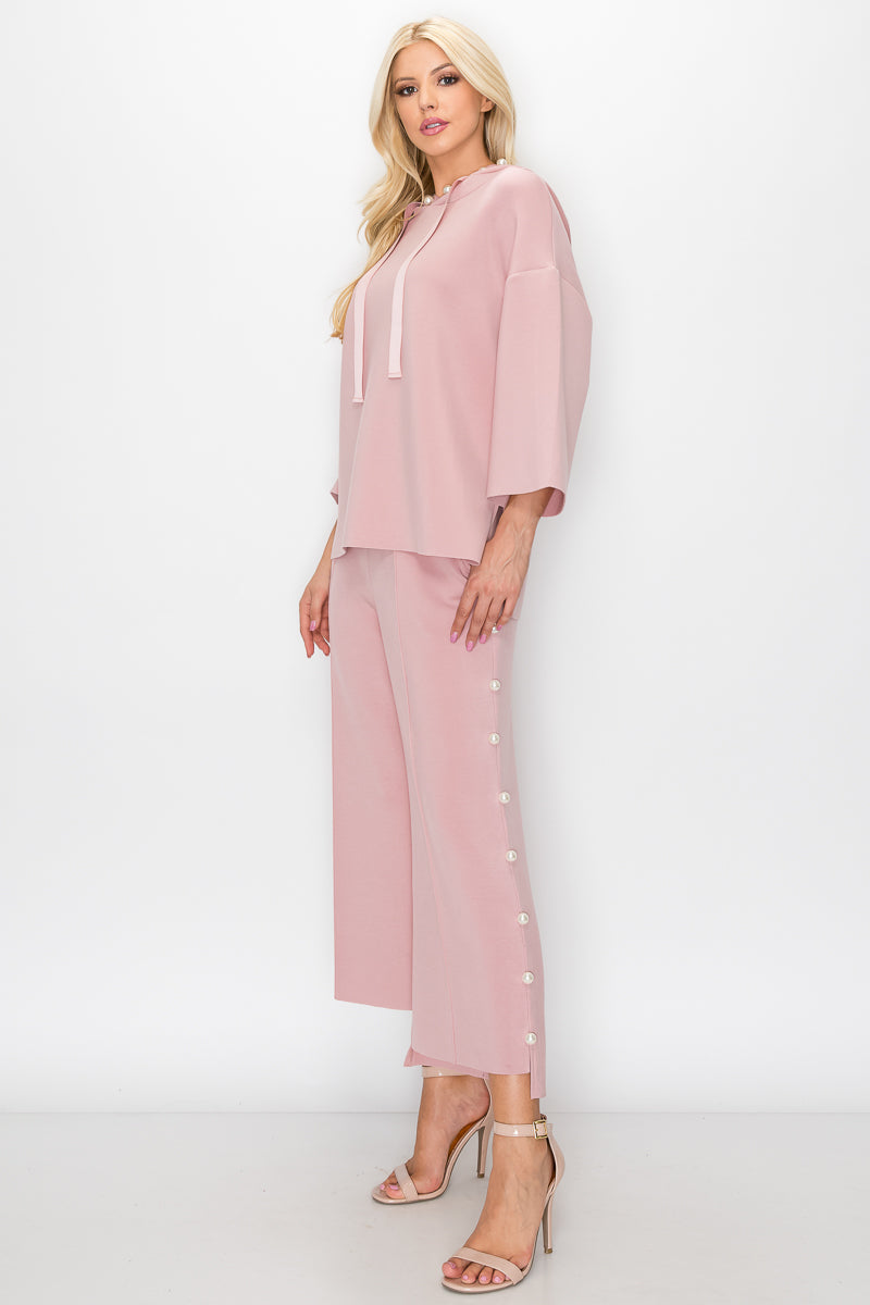 Farrah French Scuba Pearl Pant