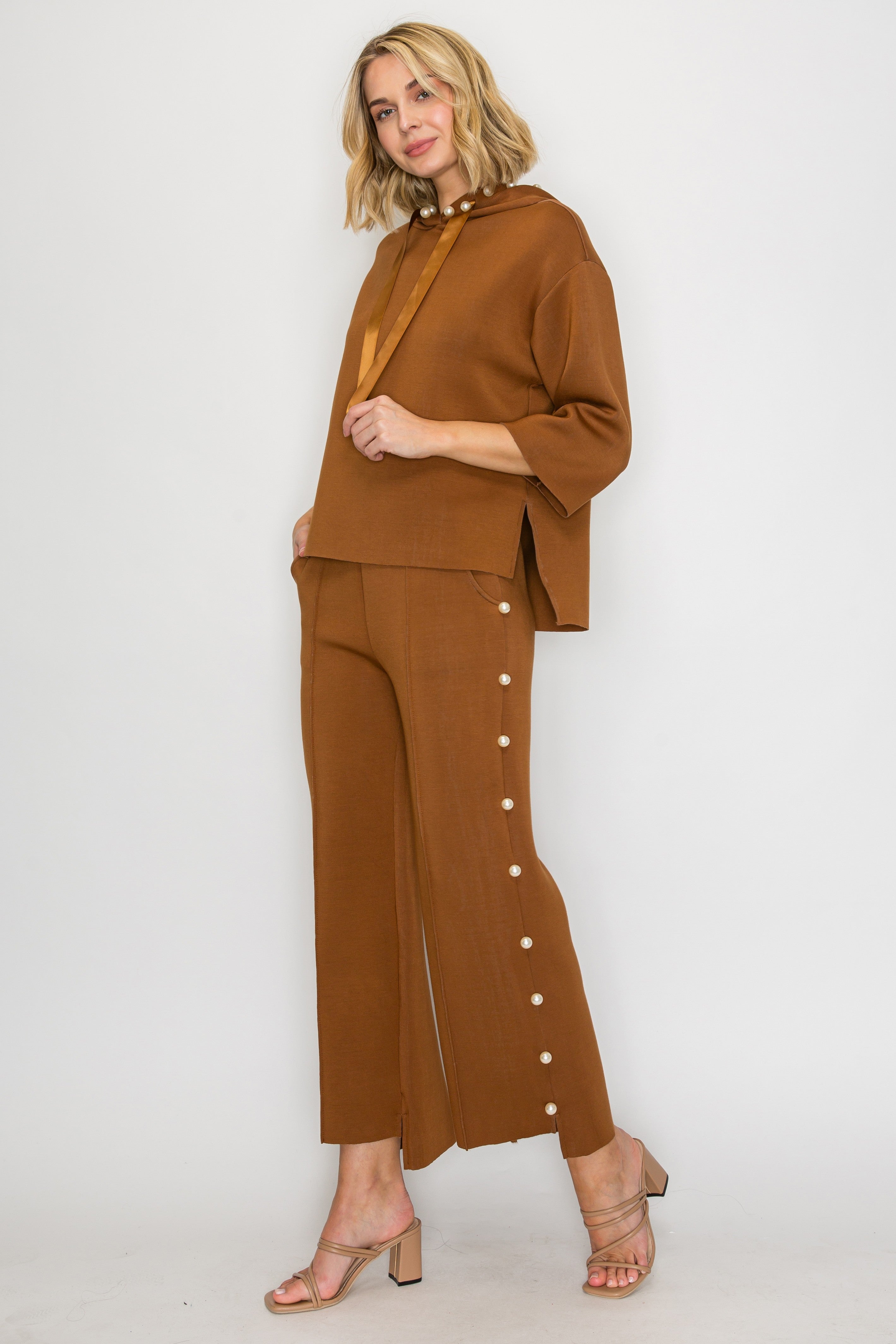 Farrah French Scuba Pearl Pant