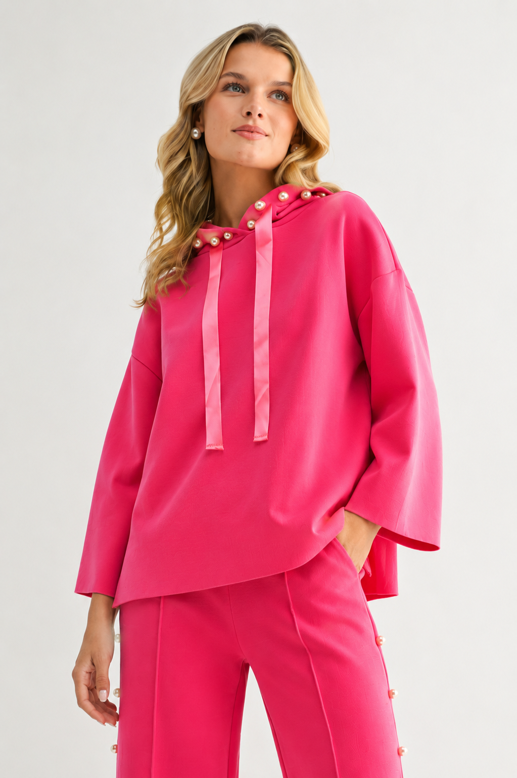 Francine French Scuba Pearl Hoodie - Light Colors