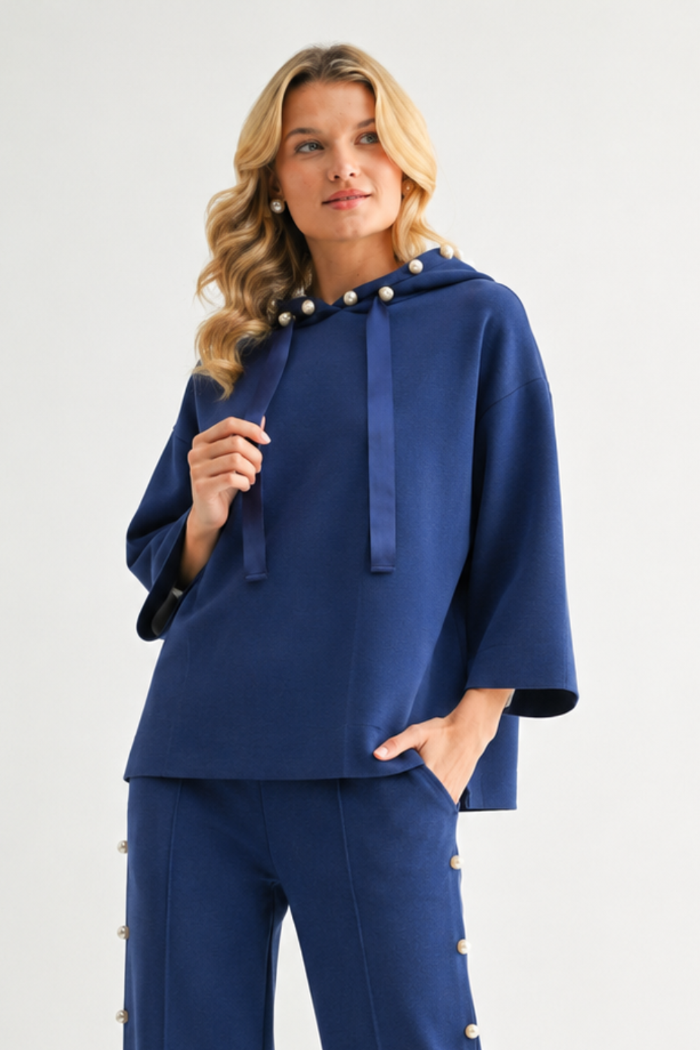 Francine French Scuba Pearl Hoodie - Dark Colors