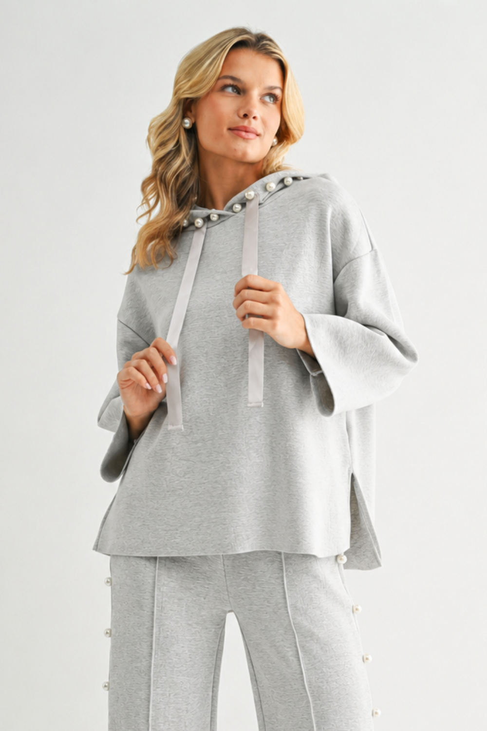 Francine French Scuba Pearl Hoodie - Light Colors
