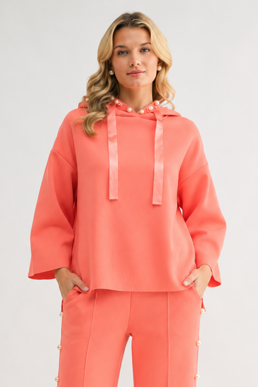 Francine French Scuba Pearl Hoodie - Light Colors